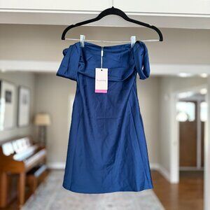 BNWT Beginning Boutique Zoella Off the Shoulder Mini Dress--6--Navy